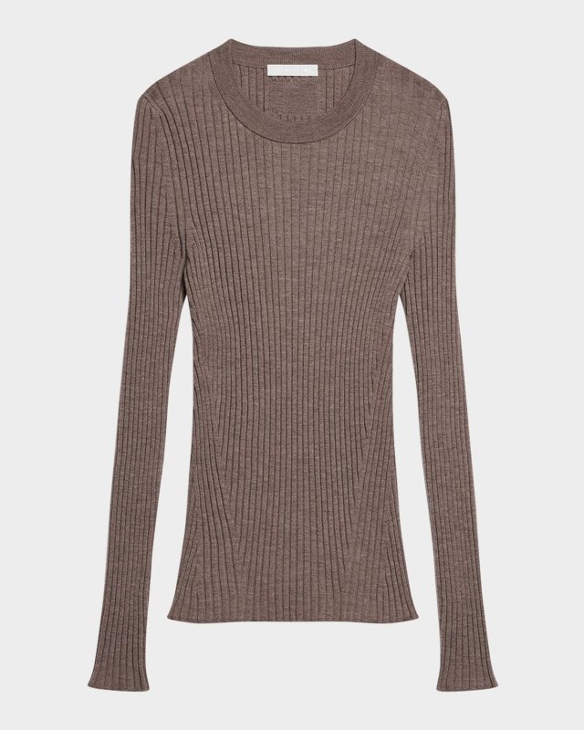 Open-Back Ribbed Wool Top